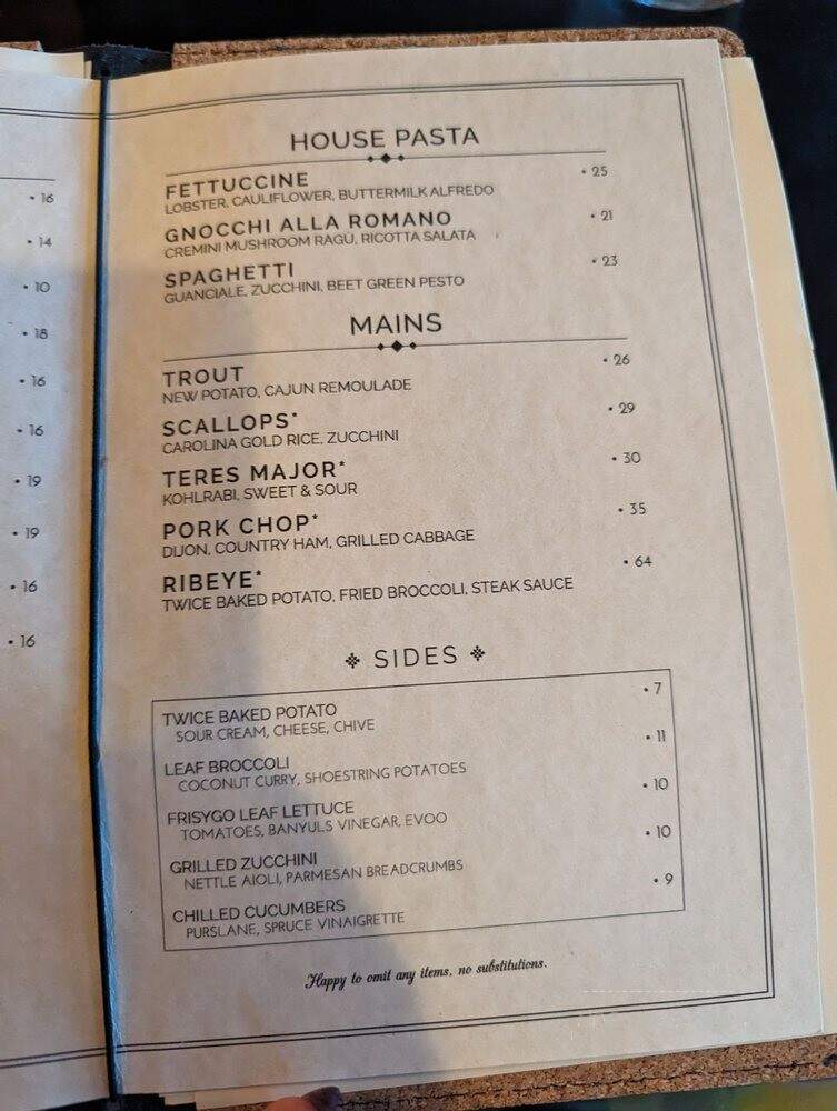 Admiral - Asheville, NC menu_pic