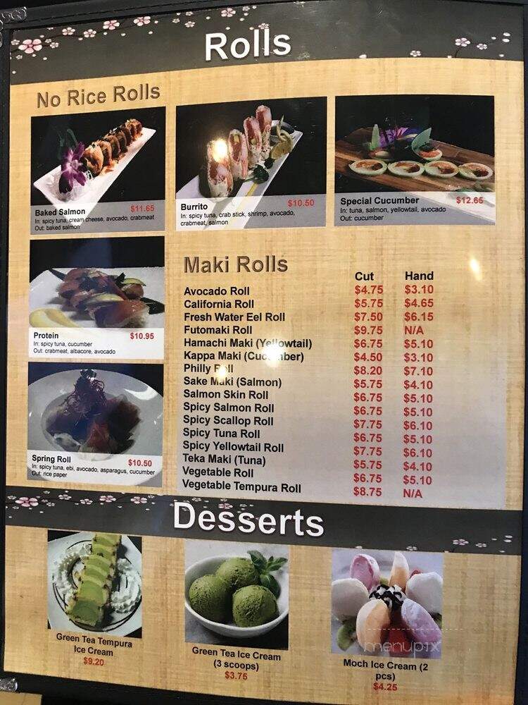 Sam's Sushi - La Quinta, CA menu_pic