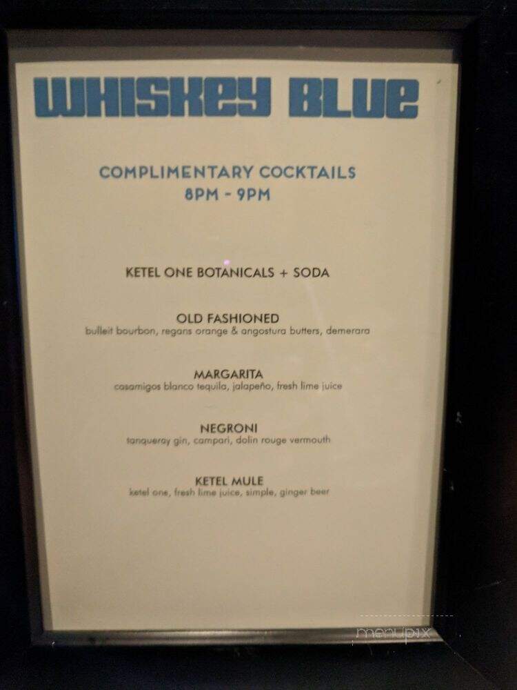 Whiskey Blue - Atlanta, GA menu_pic