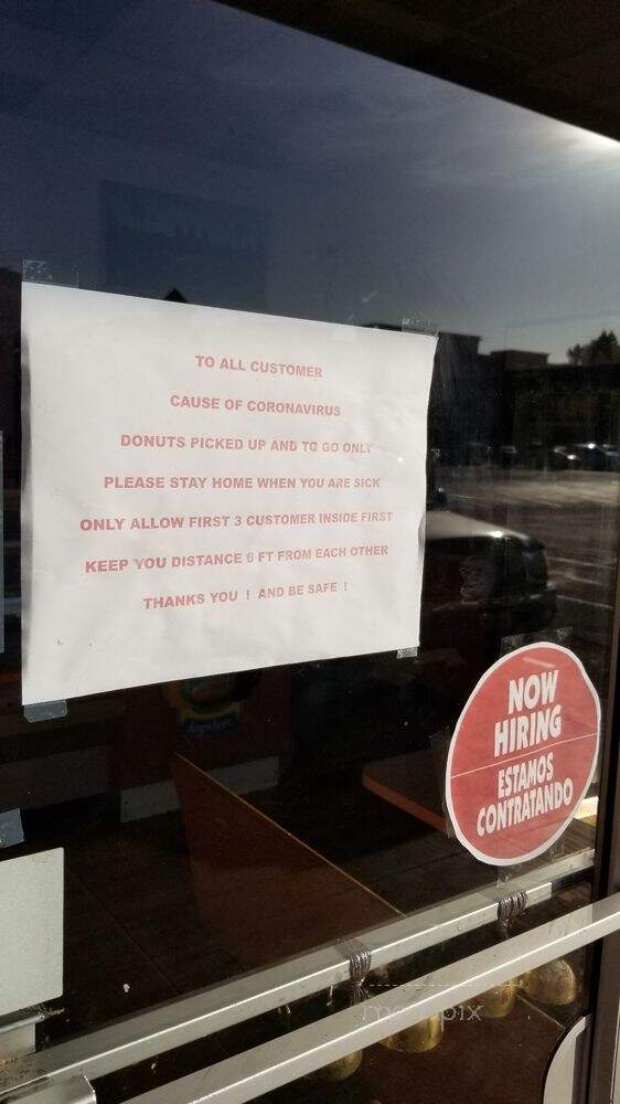 Sunrise Donuts - Petaluma, CA menu_pic