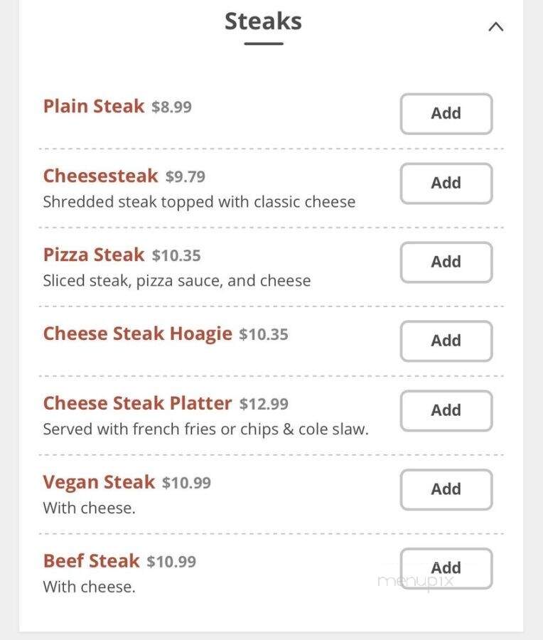 Evans - Philadelphia, PA menu_pic