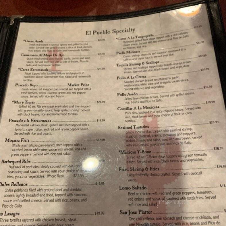 El Pueblo - Burke, VA menu_pic