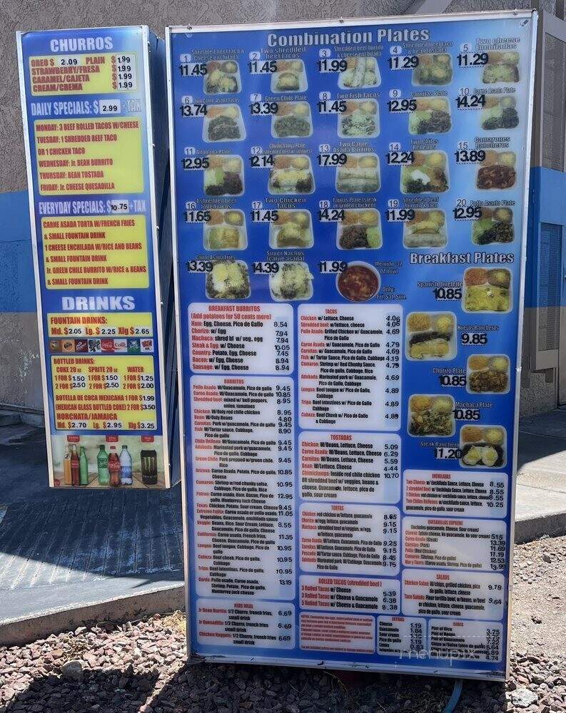Filiberto's Mexican Food - Tucson, AZ menu_pic