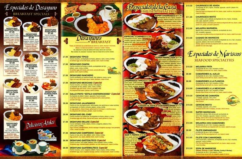 Guatelinda - Trenton, NJ menu_pic