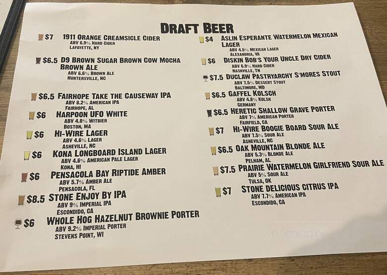 The Stem and Stein Wine Cellar and Bar - Madison, AL menu_pic