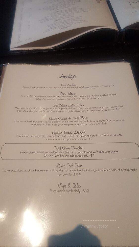 Artesian Restaurant - Sulphur, OK menu_pic