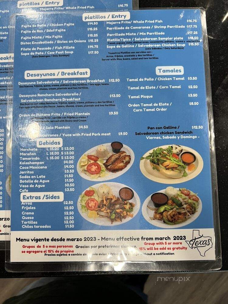 Pupusas Mama Tita II - Carrollton, TX menu_pic