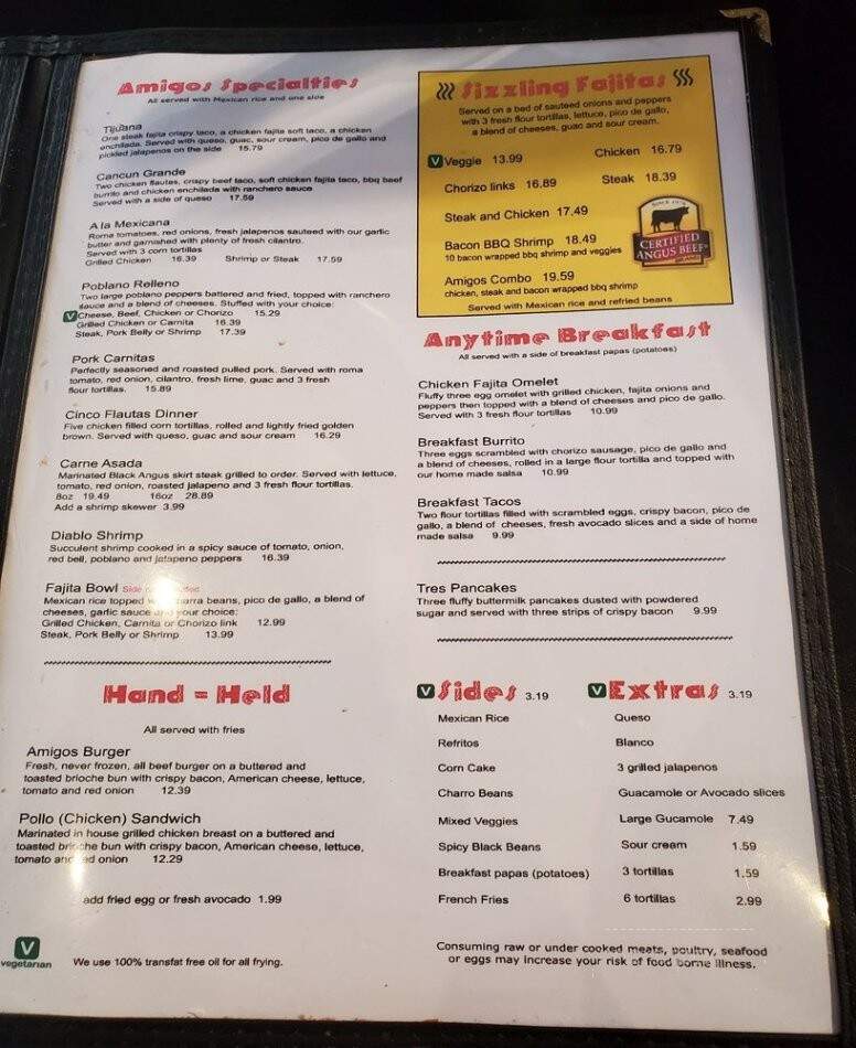 Tres Amigos Cantina - Brandon, FL menu_pic