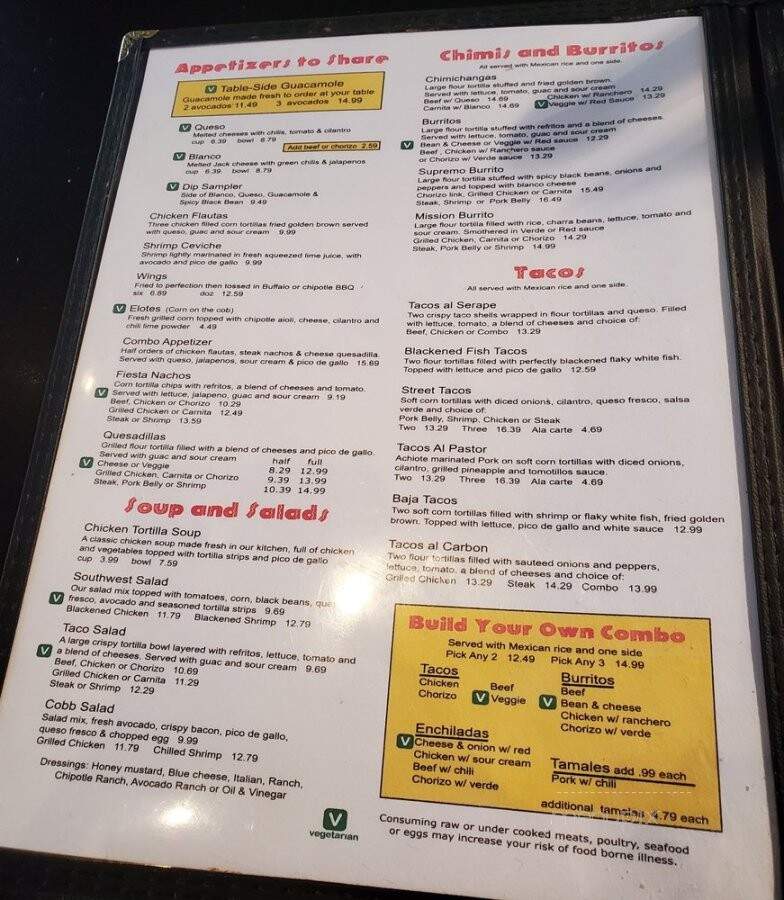 Tres Amigos Cantina - Brandon, FL menu_pic
