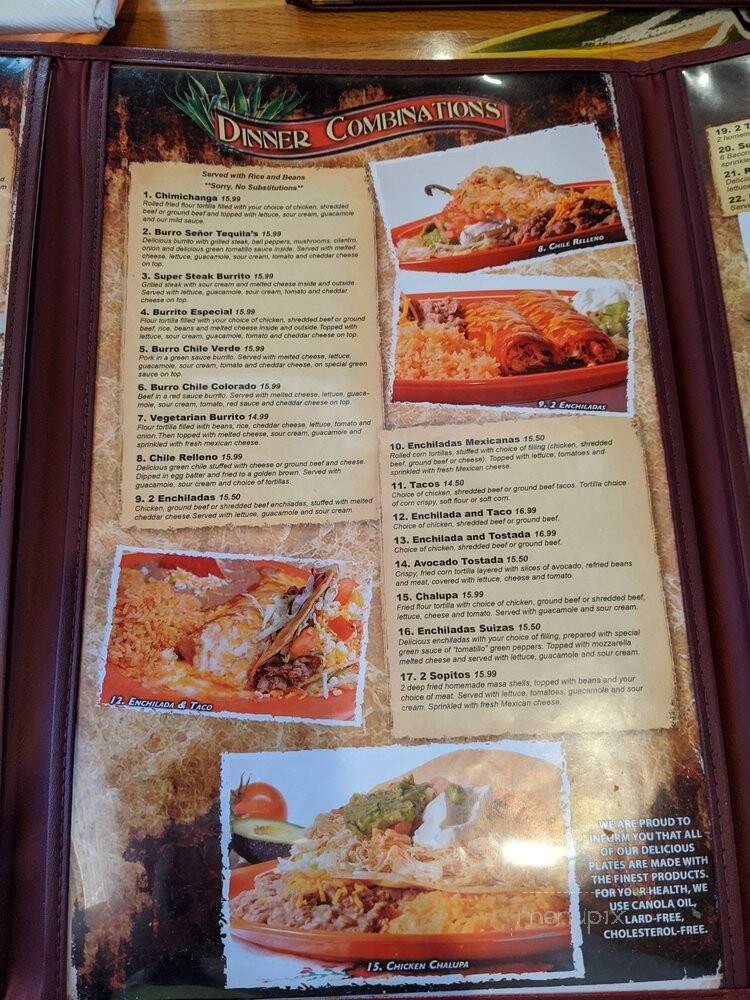 Senor Tequila's Fine Mexican Grill - Bonita Springs, FL menu_pic
