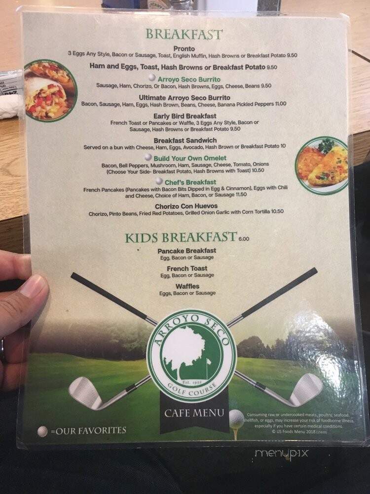 Arroyo Seco Grill - South Pasadena, CA menu_pic