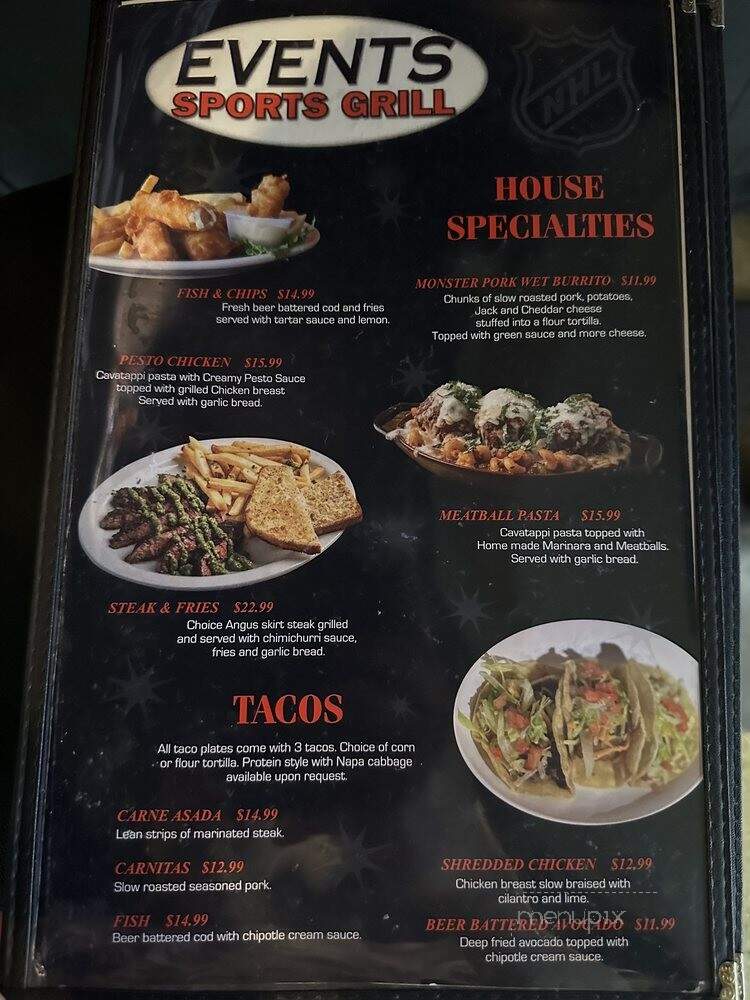Events Sports Grill - Riverside, CA