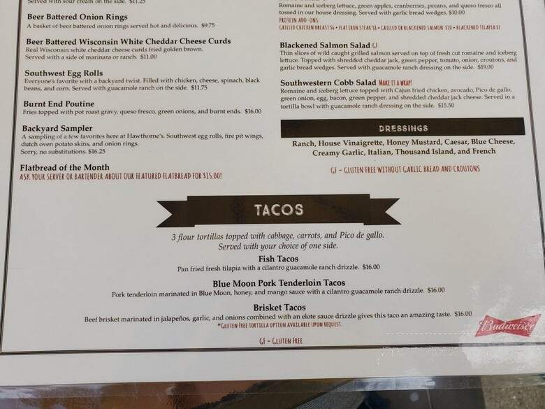 Hawthornes Backyard - West Chicago, IL menu_pic