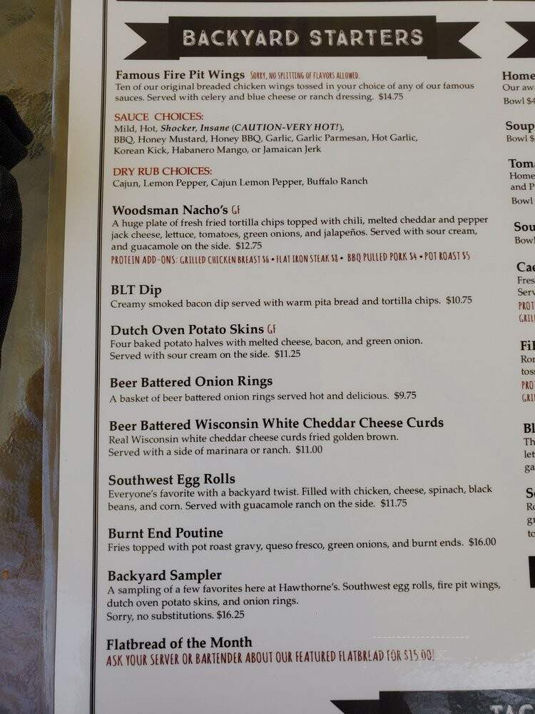 Hawthornes Backyard - West Chicago, IL menu_pic