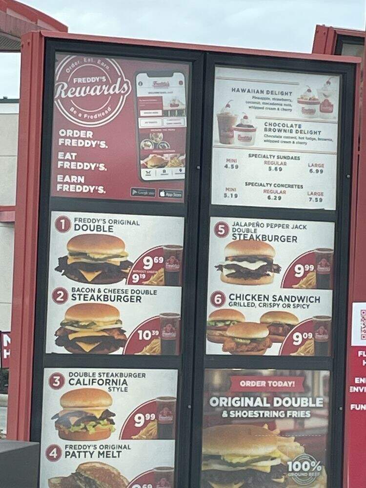 Freddy's Restaurant - Jacksonville, NC menu_pic