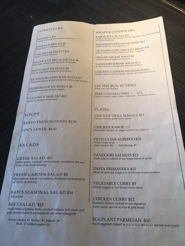 Rafi's Mian International - Olean, NY menu_pic