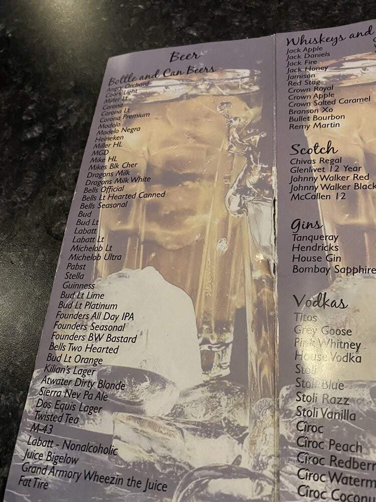 U.S. 12 Bar & Grill - Wayne, MI menu_pic