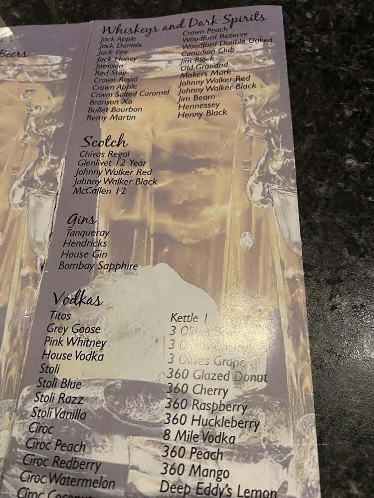 U.S. 12 Bar & Grill - Wayne, MI menu_pic