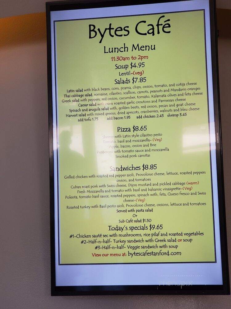 Bites Cafe - Stanford, CA menu_pic
