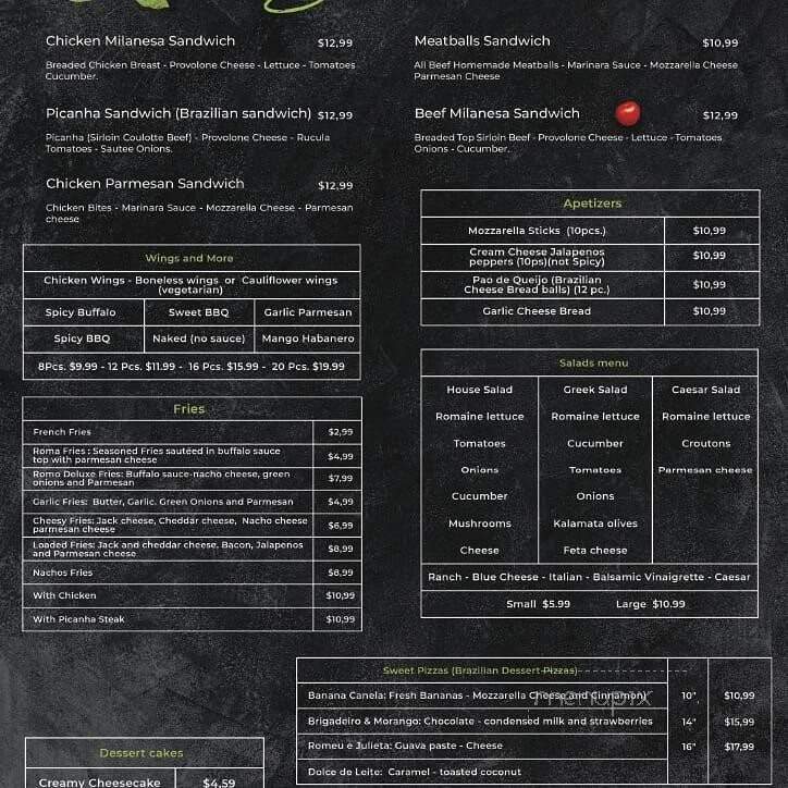 Bella Vista - Culver City, CA menu_pic