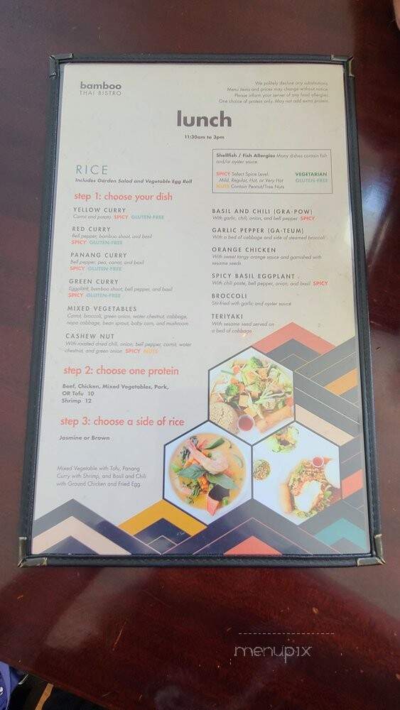 Bamboo Thai Bistro - Redondo Beach, CA menu_pic