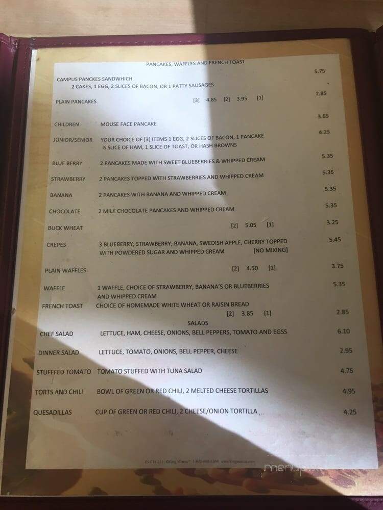 Bauer's Campus Cafe & Antiques - Alamosa, CO menu_pic