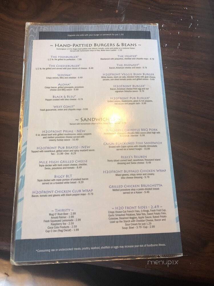 Waterfront - Delavan, WI menu_pic