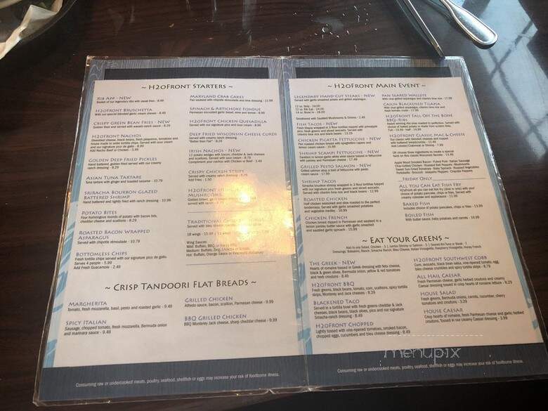 Waterfront - Delavan, WI menu_pic
