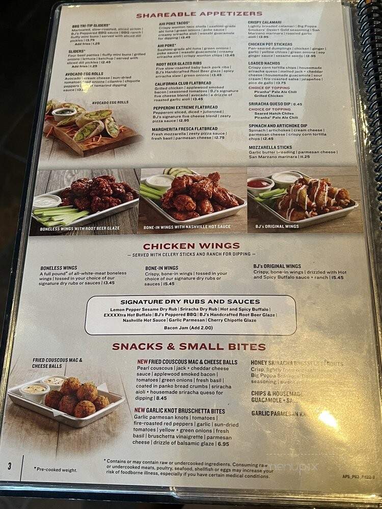 BJ's Restaurant & Brewhouse - Hurst, TX menu_pic