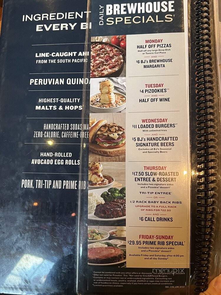 BJ's Restaurant & Brewhouse - Hurst, TX menu_pic
