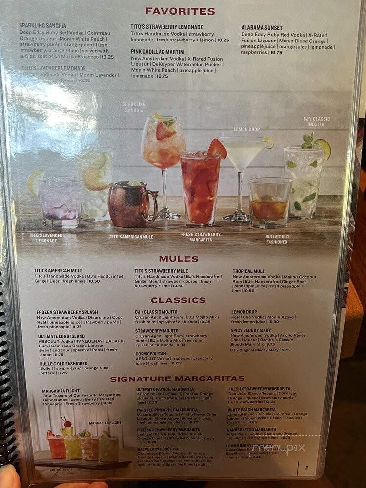 BJ's Restaurant & Brewhouse - Hurst, TX menu_pic