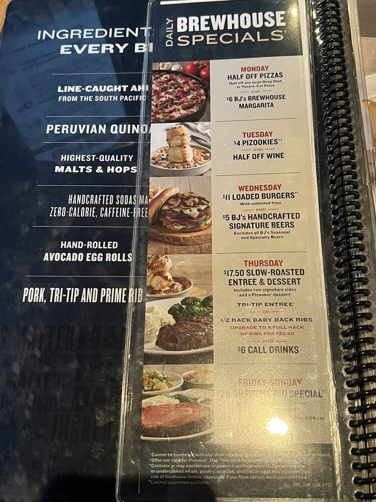 BJ's Restaurant & Brewhouse - Hurst, TX menu_pic