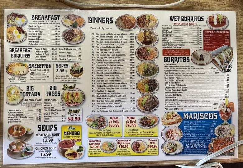 El Burrito Junior - Torrance, CA menu_pic