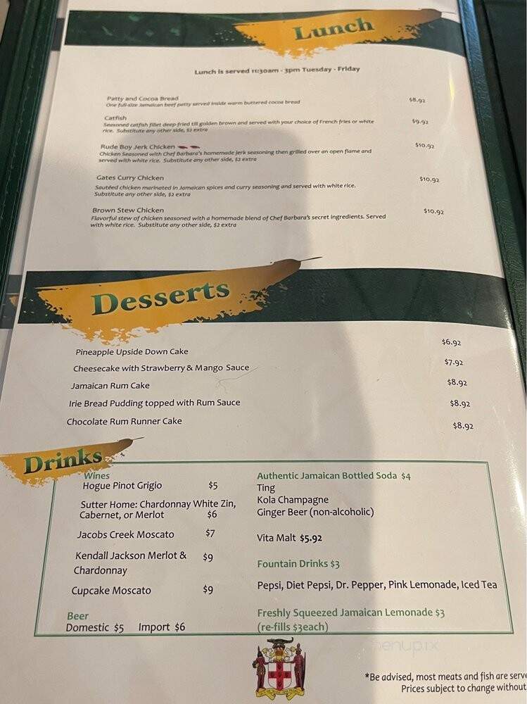 Jamaica Gates Caribbean Cuisine - Arlington, TX menu_pic