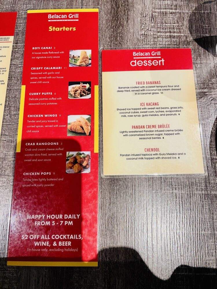 Belacan Grill - Tustin, CA menu_pic