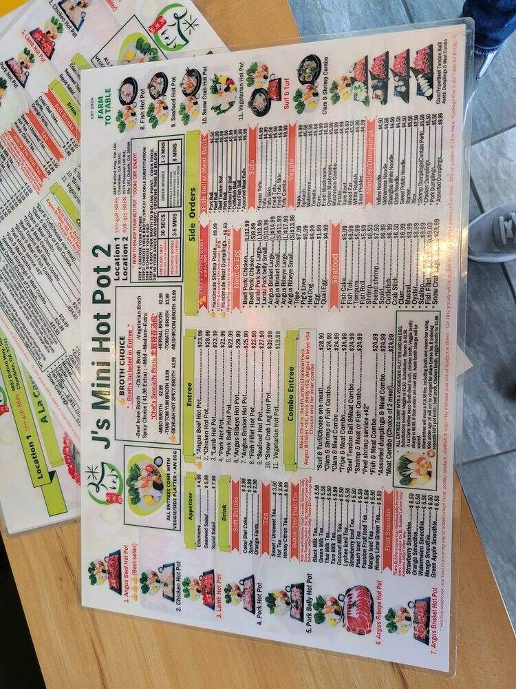 Mini Hot Pot 2 - Duluth, GA menu_pic