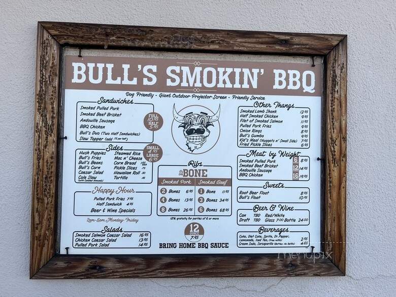 Bull's Smokin' BBQ - San Diego, CA menu_pic