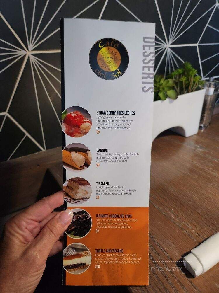 Cafe Del Sol - Hagerstown, MD menu_pic