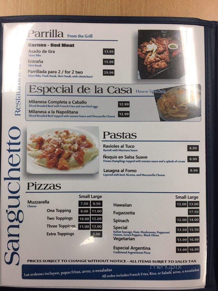 El Sanguchetto Bakery - Paramount, CA menu_pic