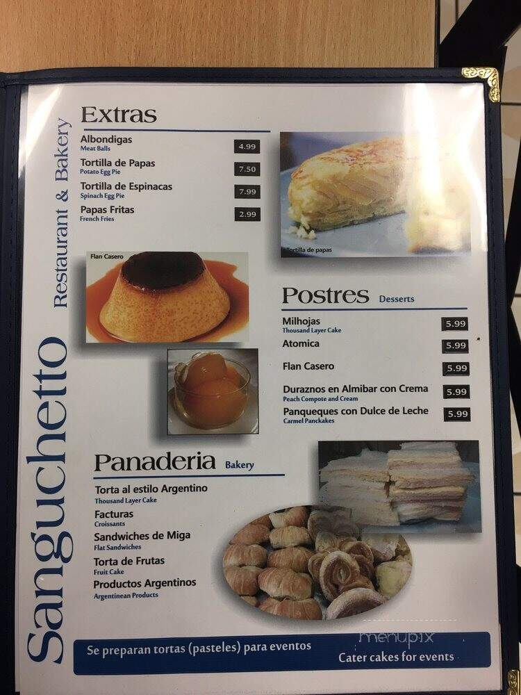 El Sanguchetto Bakery - Paramount, CA menu_pic