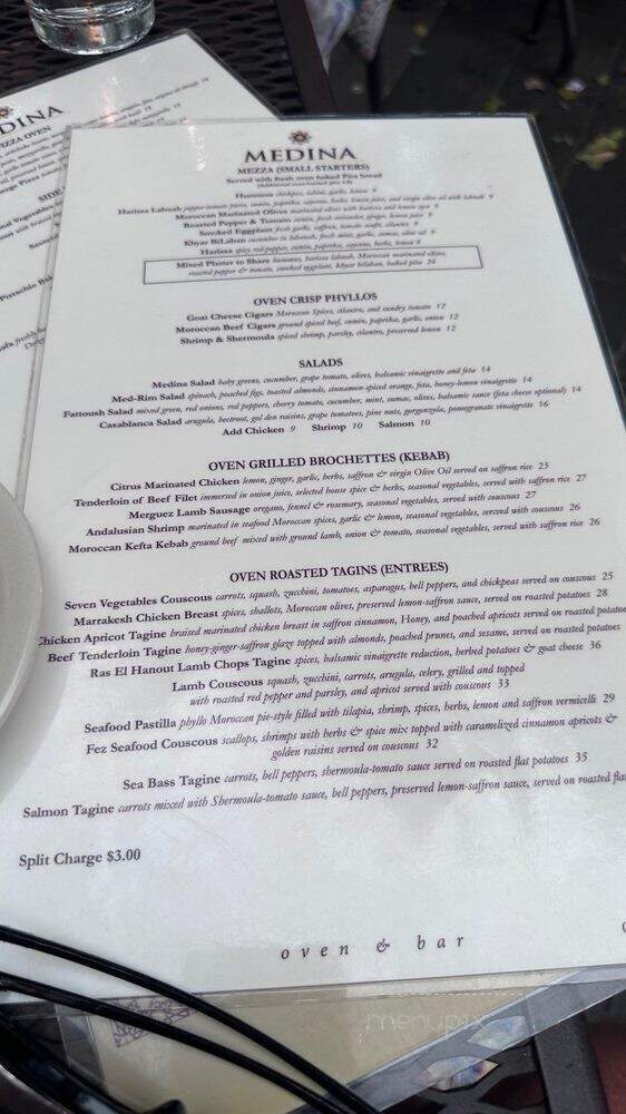 Medina Oven & Bar - Dallas, TX menu_pic