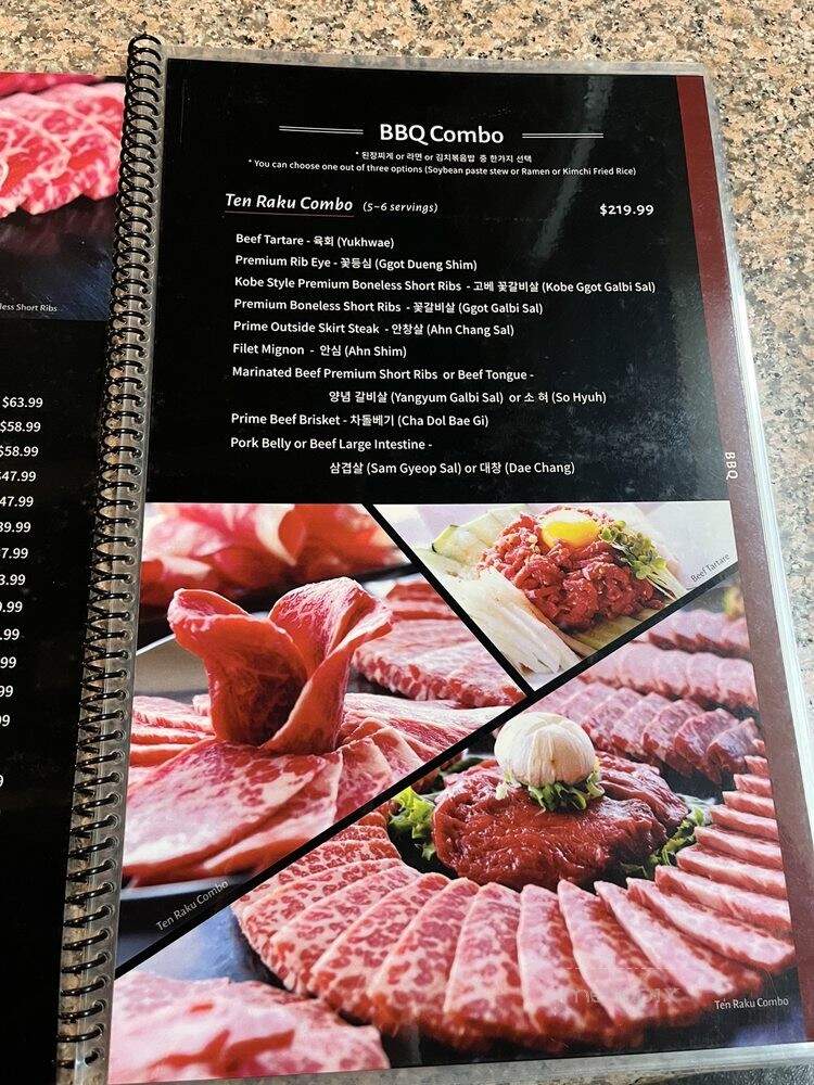 Ten Raku - Los Angeles, CA menu_pic