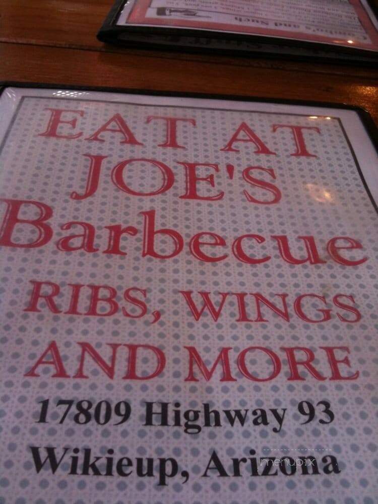 Joe's Barbeque - Wikieup, AZ menu_pic