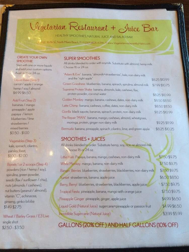 Vegetarian Restaurant by Hakin - North Miami Beach, FL