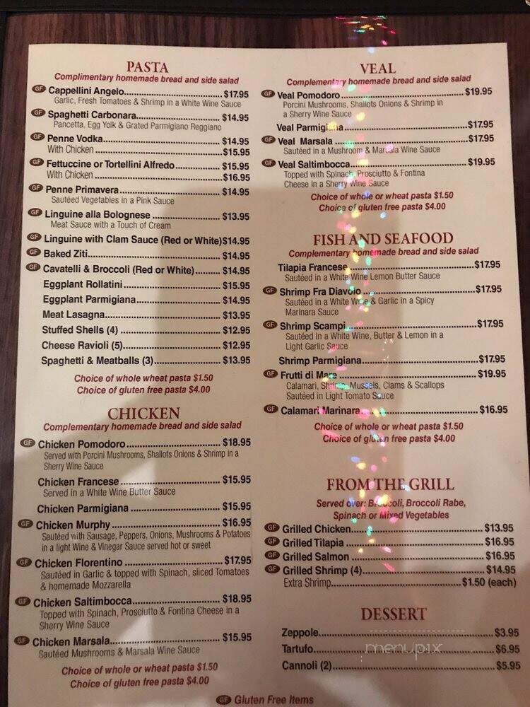 Pomodoro Pizza - Morristown, NJ menu_pic