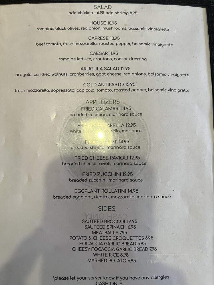 Patsy's Pizzeria - New York, NY menu_pic