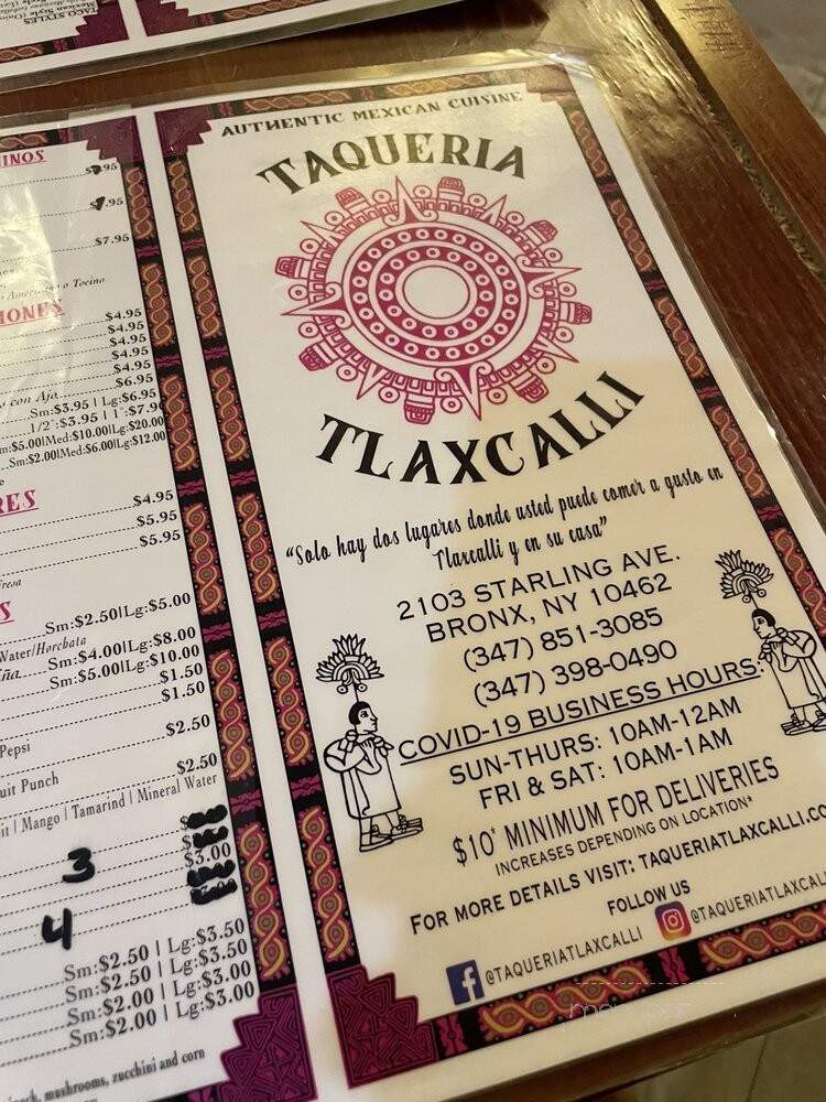 Taqueria Tlaxcalli - Bronx, NY