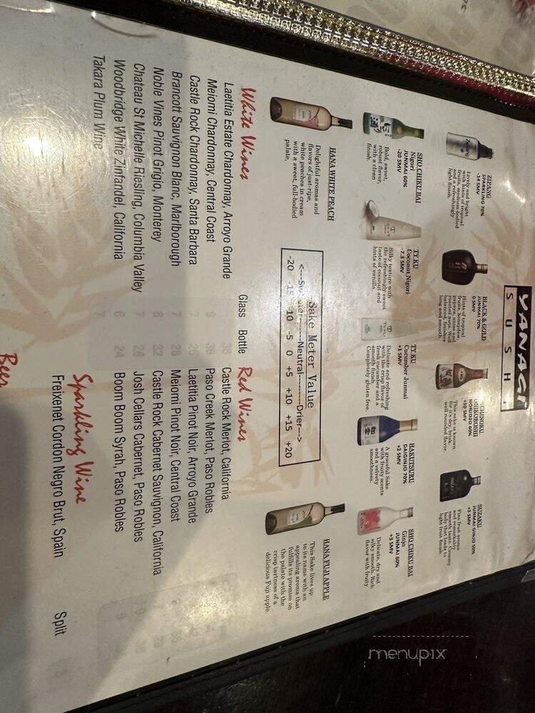 Yanagi Sushi & Grill - Santa Maria, CA menu_pic