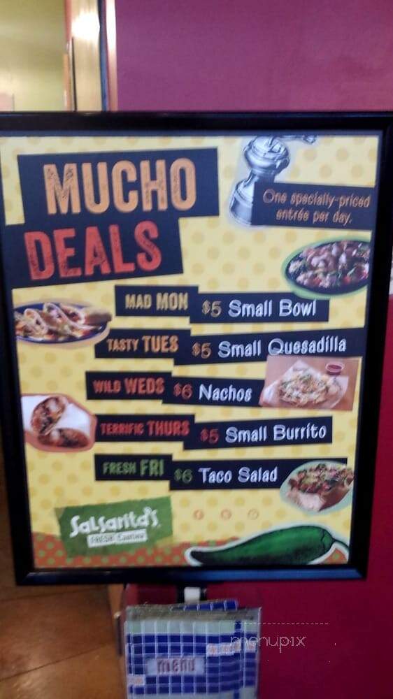 Salsarita's Fresh Cantina - Greensboro, NC menu_pic