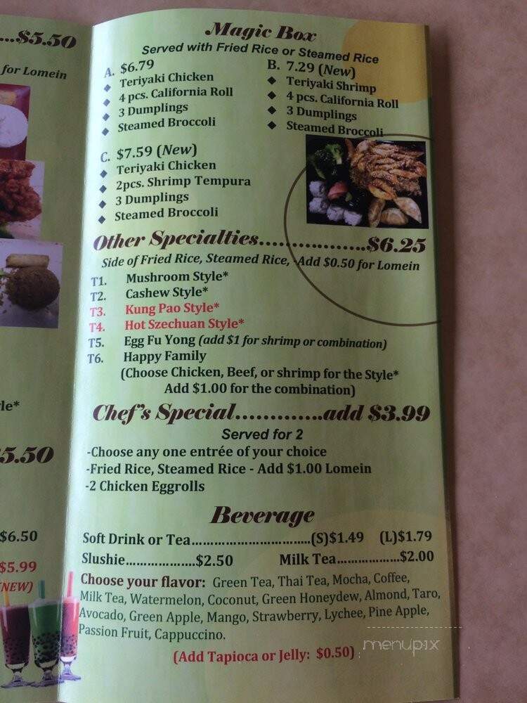Chopstick Express - Garland, TX menu_pic